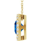 Bezel-Set Halo-Style Necklace or Pendant
