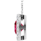 Bezel-Set Halo-Style Necklace or Pendant