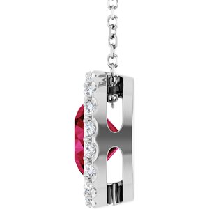 Bezel-Set Halo-Style Necklace or Pendant