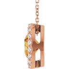 Bezel-Set Halo-Style Necklace or Pendant