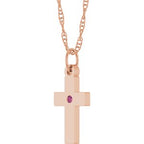 Accented Cross Necklace or Pendant