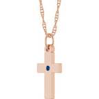 Accented Cross Necklace or Pendant