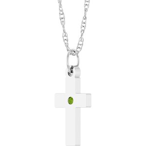 Accented Cross Necklace or Pendant