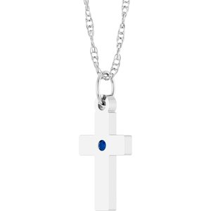 Accented Cross Necklace or Pendant