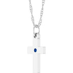 Accented Cross Necklace or Pendant