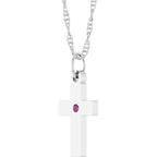Accented Cross Necklace or Pendant