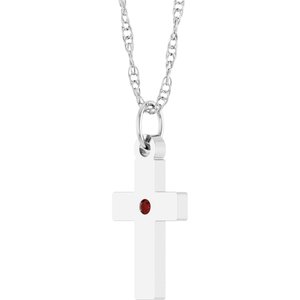Accented Cross Necklace or Pendant