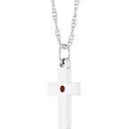 Accented Cross Necklace or Pendant