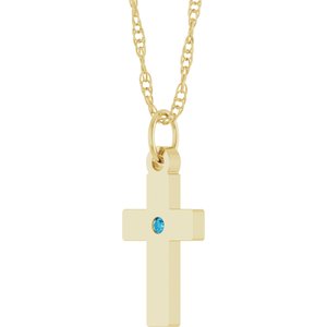 Accented Cross Necklace or Pendant