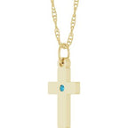 Accented Cross Necklace or Pendant