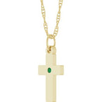 Accented Cross Necklace or Pendant