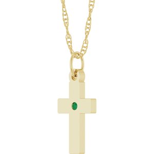 Accented Cross Necklace or Pendant