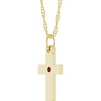 Accented Cross Necklace or Pendant