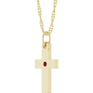 Accented Cross Necklace or Pendant
