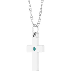 Accented Cross Necklace or Pendant