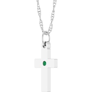 Accented Cross Necklace or Pendant