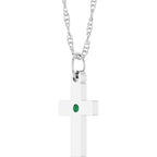 Accented Cross Necklace or Pendant