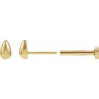 Teardrop Stud Earrings