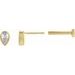 Pear Bezel-Set Stud Earrings