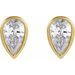 Pear Bezel-Set Stud Earrings