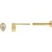 Pear Bezel-Set Stud Earrings