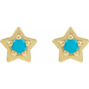 Star Cabochon Earrings