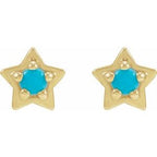 Star Cabochon Earrings