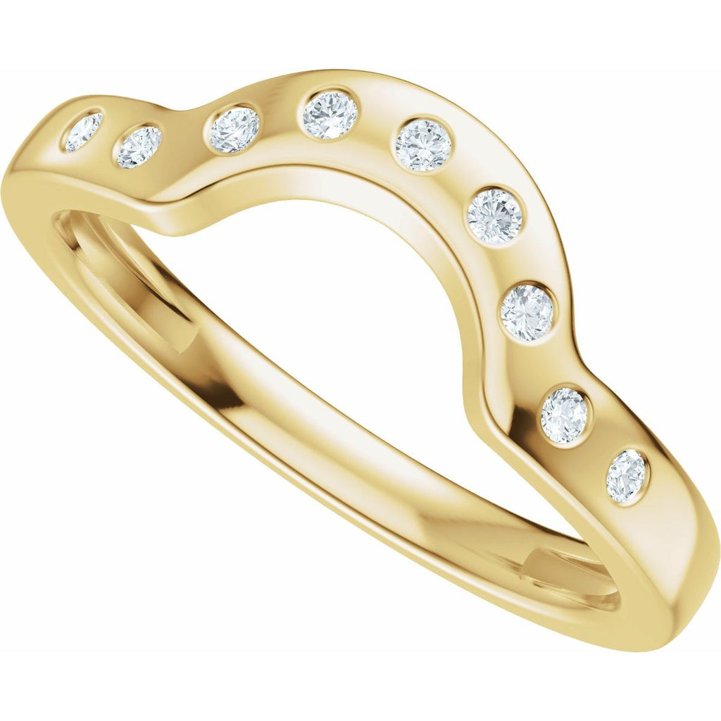 Accented Bezel-Style Engagement Ring or Band