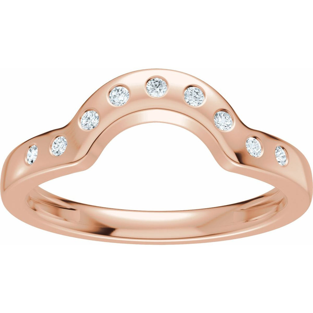 Accented Bezel-Style Engagement Ring or Band