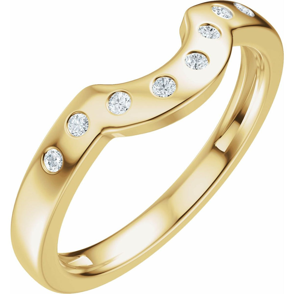 Accented Bezel-Style Engagement Ring or Band