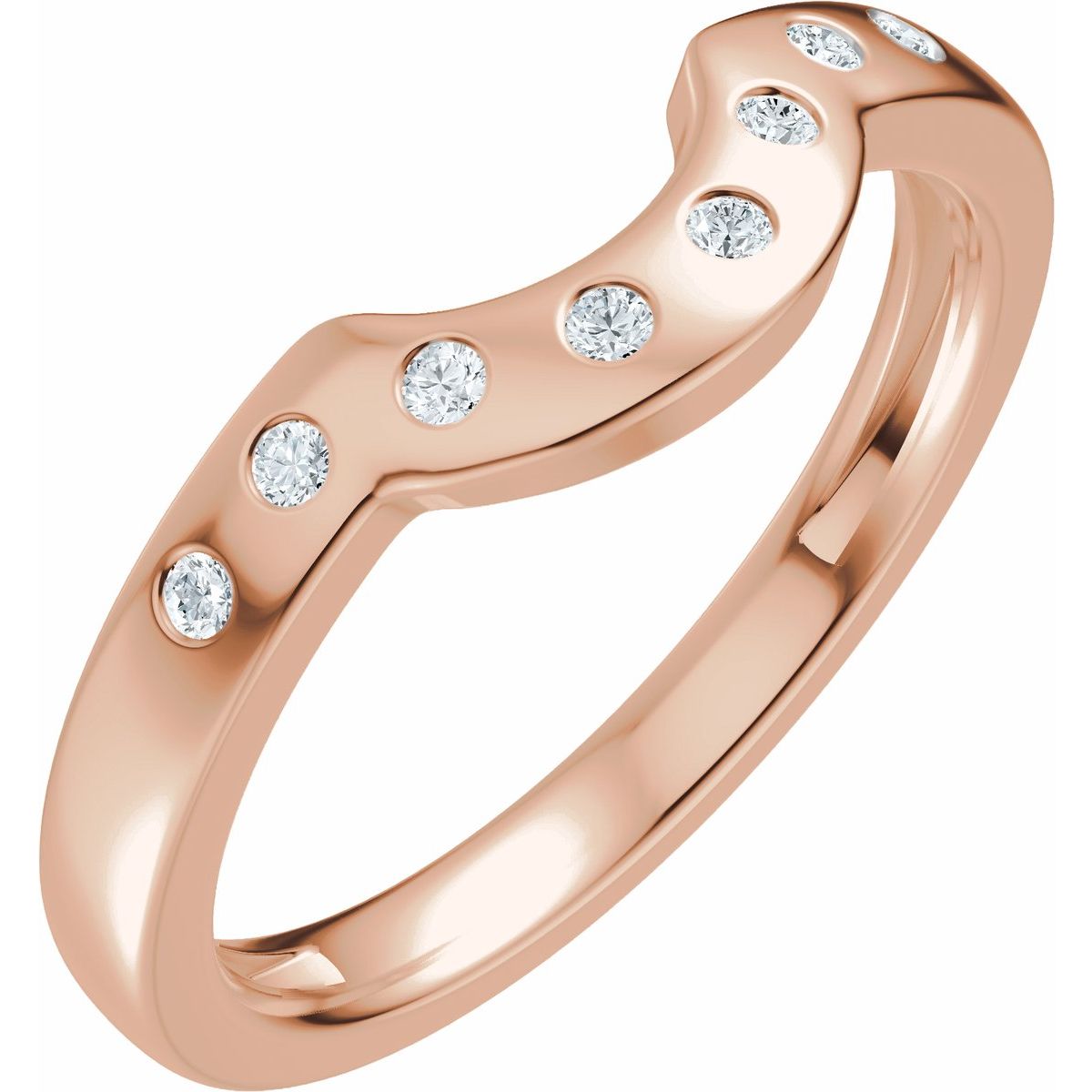 Accented Bezel-Style Engagement Ring or Band