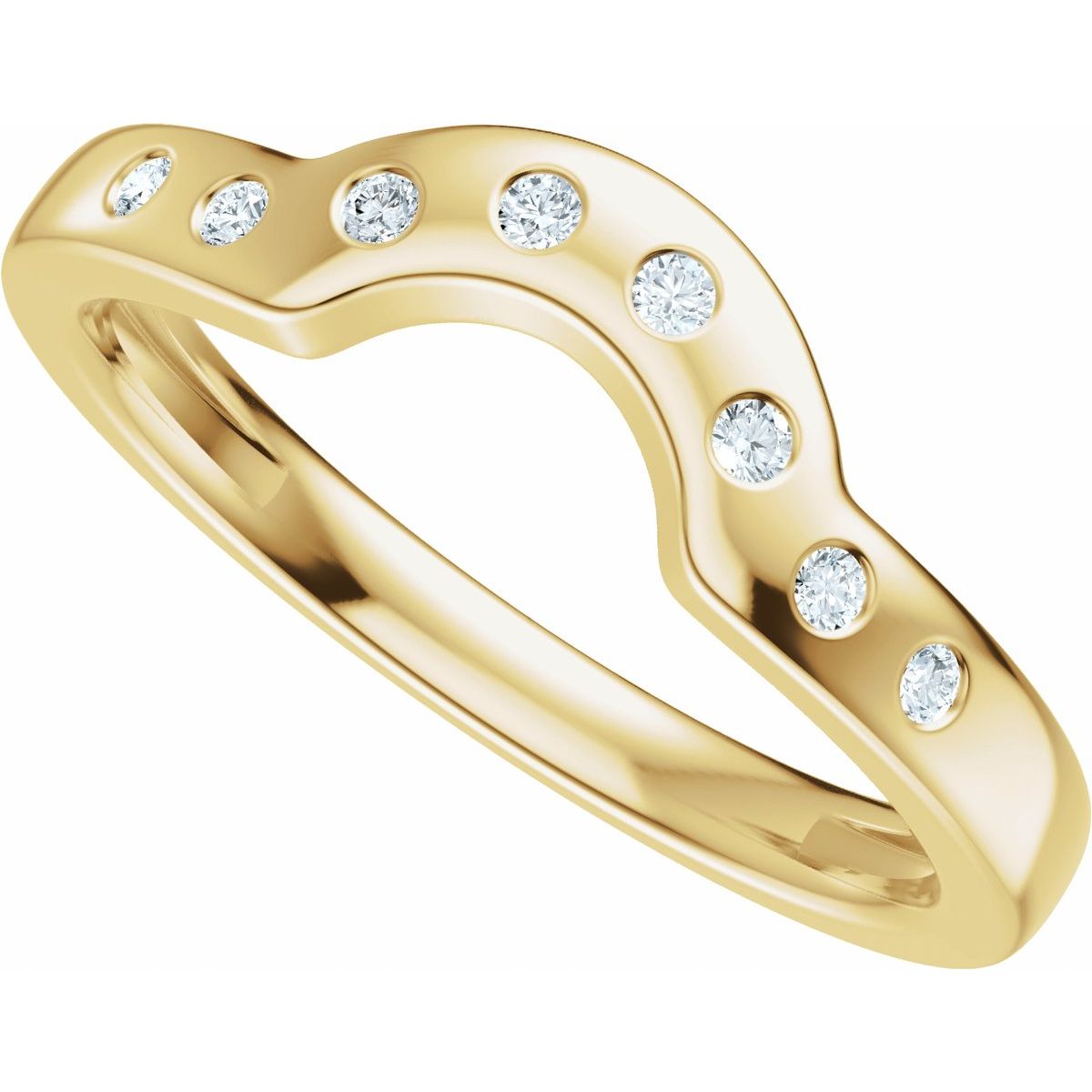 Accented Bezel-Style Engagement Ring or Band