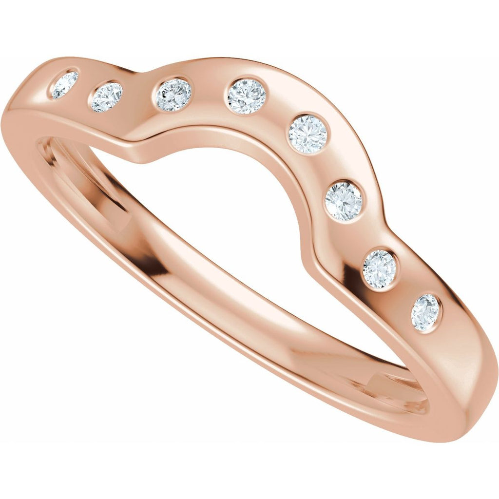 Accented Bezel-Style Engagement Ring or Band