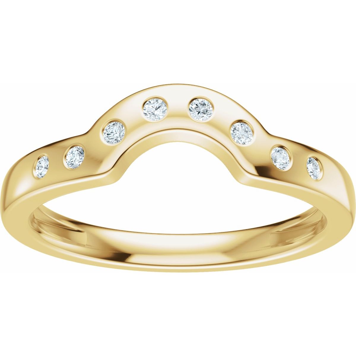 Accented Bezel-Style Engagement Ring or Band