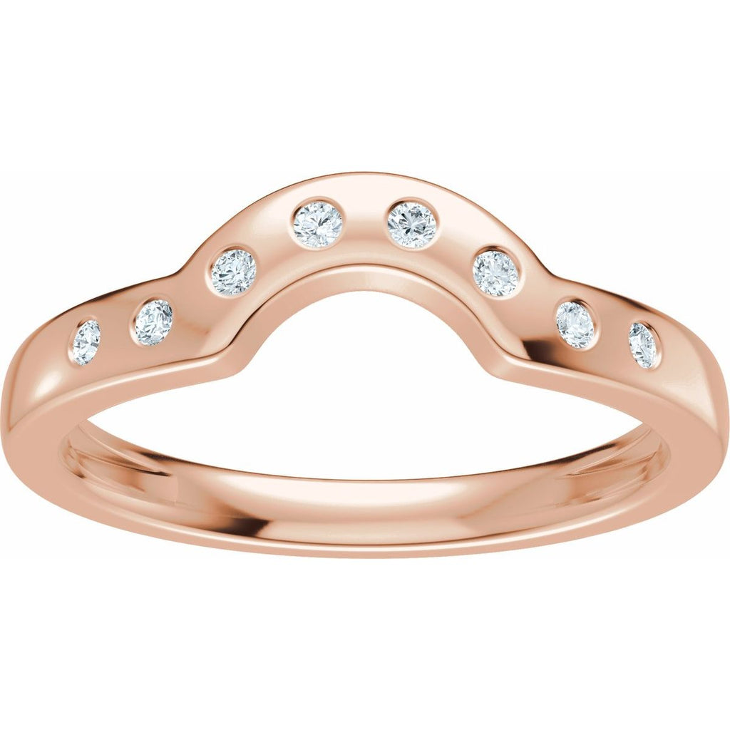 Accented Bezel-Style Engagement Ring or Band
