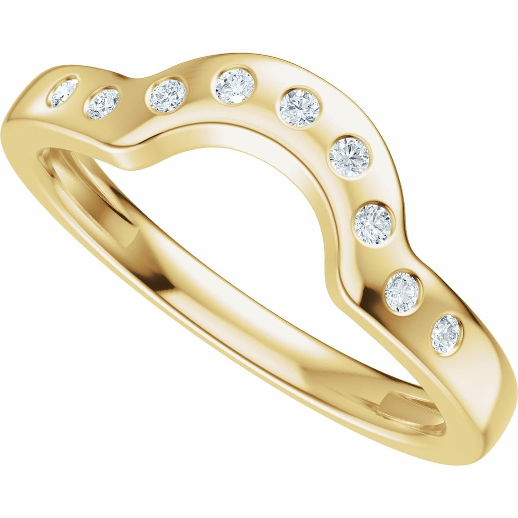 Accented Bezel-Style Engagement Ring or Band