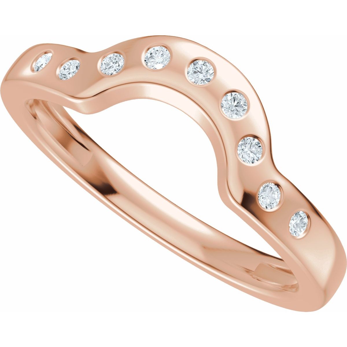 Accented Bezel-Style Engagement Ring or Band