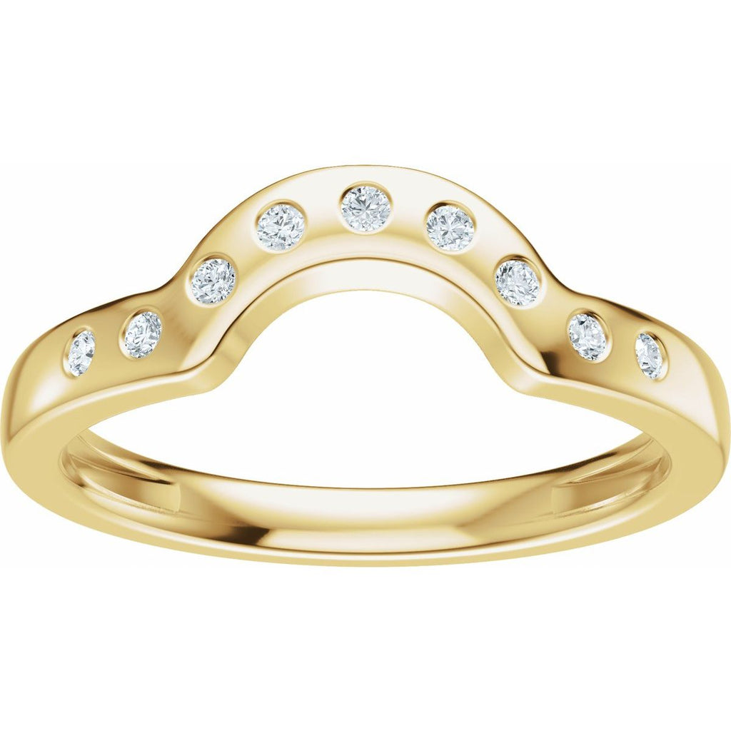 Accented Bezel-Style Engagement Ring or Band