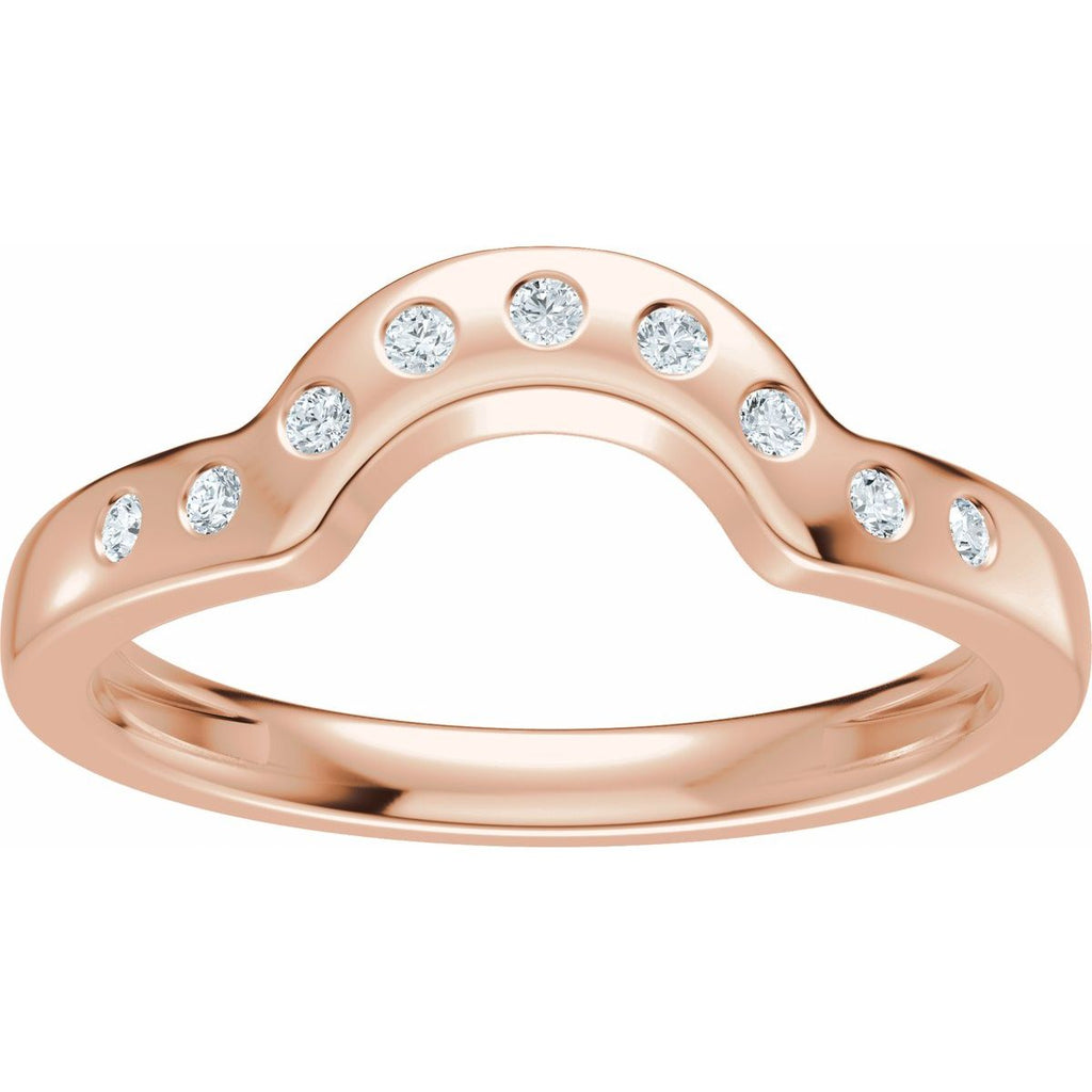 Accented Bezel-Style Engagement Ring or Band