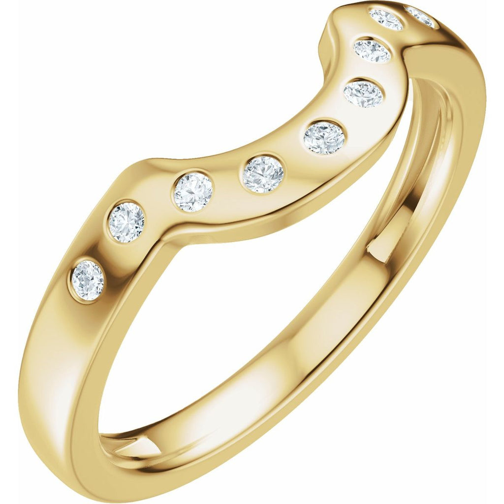 Accented Bezel-Style Engagement Ring or Band