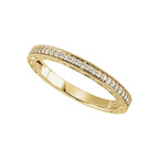 Milgrain Edge Sculptural Anniversary Band