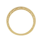 Milgrain Edge Sculptural Anniversary Band