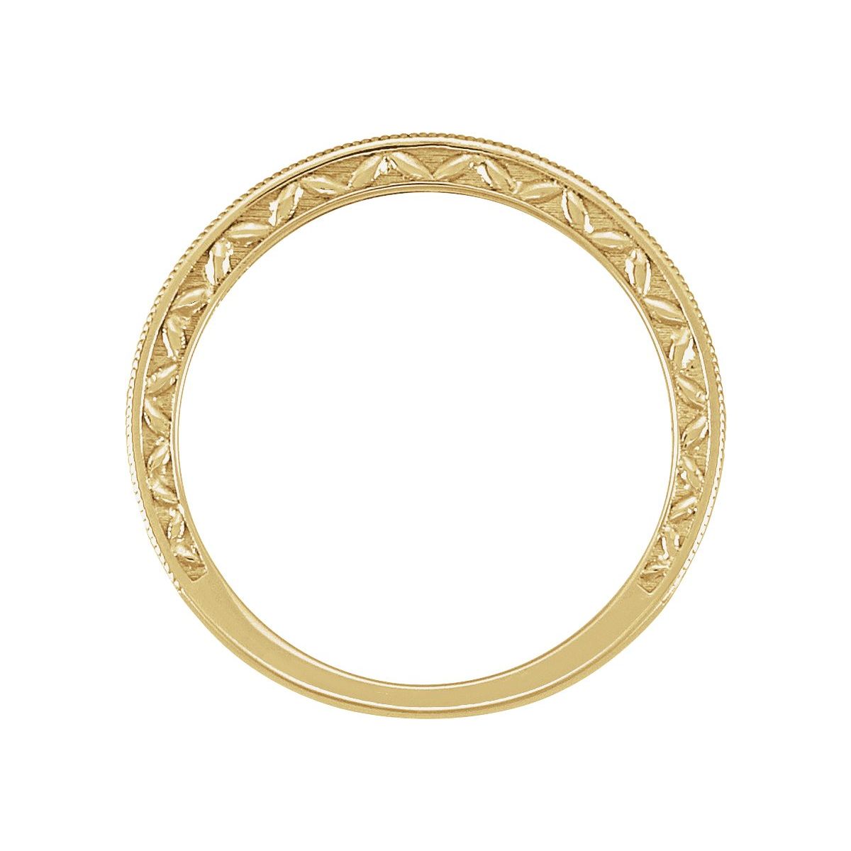 Milgrain Edge Sculptural Anniversary Band
