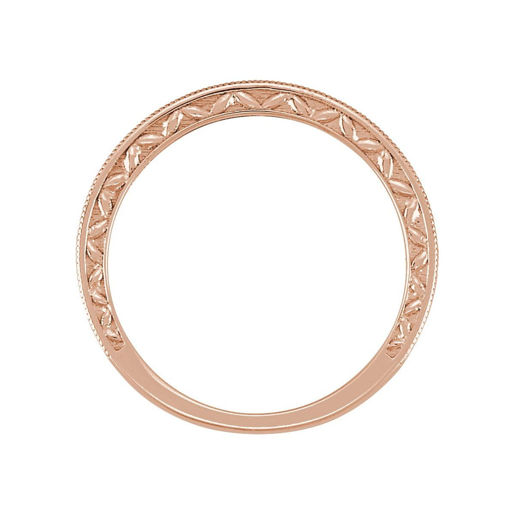 Milgrain Edge Sculptural Anniversary Band