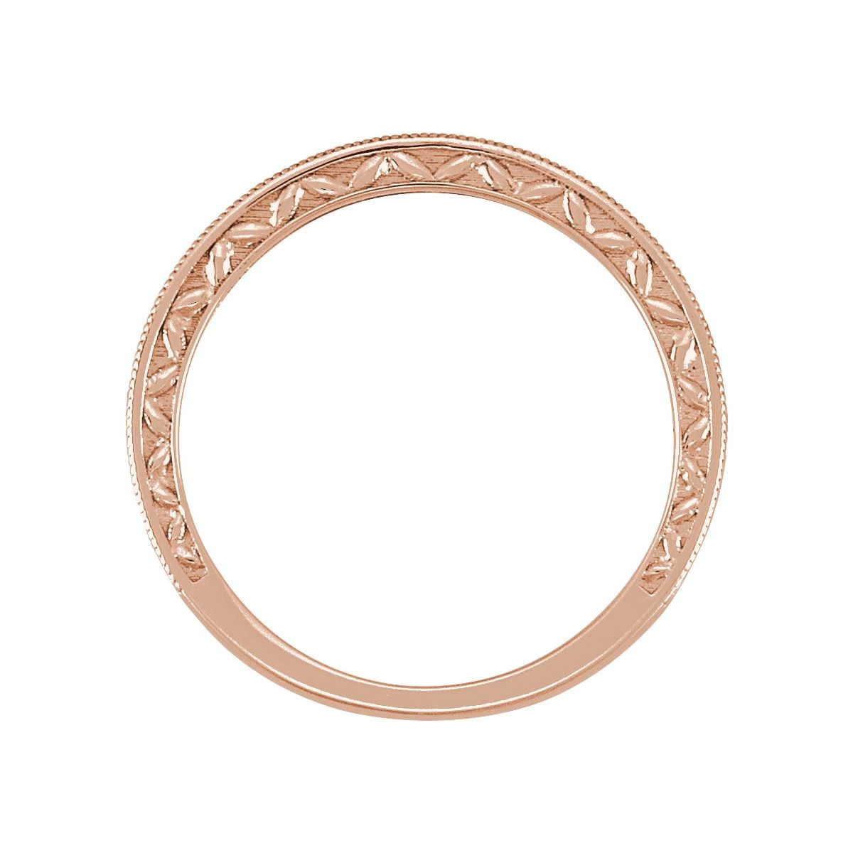 Milgrain Edge Sculptural Anniversary Band