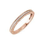 Milgrain Edge Sculptural Anniversary Band