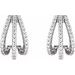 Accented Three-Row Hoop Earrings