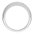 Accented Tapered Comfort-Fit Half Round Band with Satin Finish