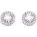 Round 4-Prong Halo-Style Earrings