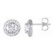 Round 4-Prong Halo-Style Earrings